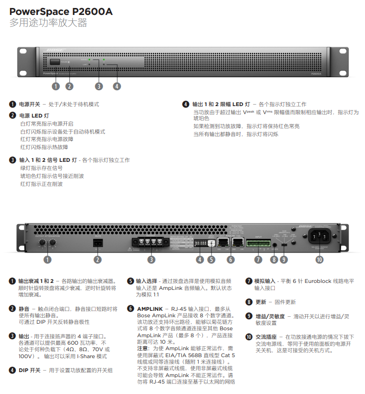 BOSE PowerSpace P2600A 功放